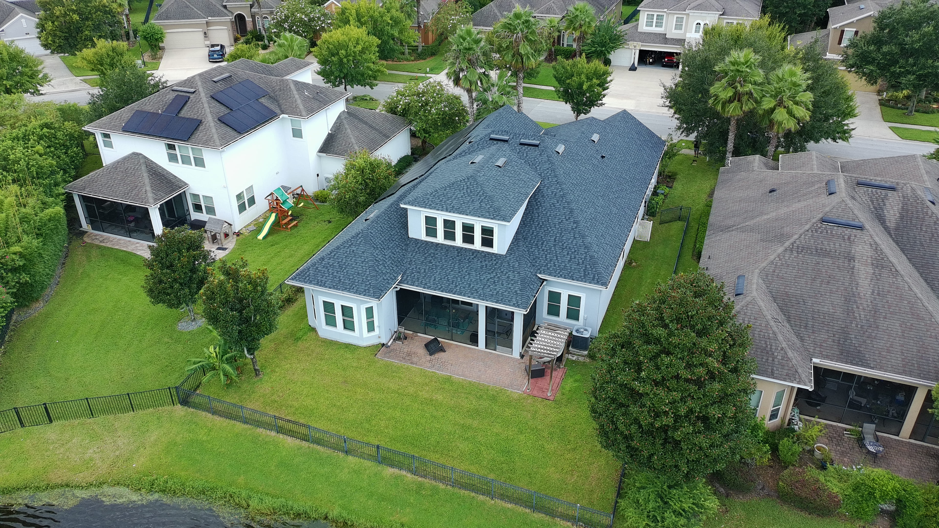 image of solar panels on rooftops for a green tech/cleantech company