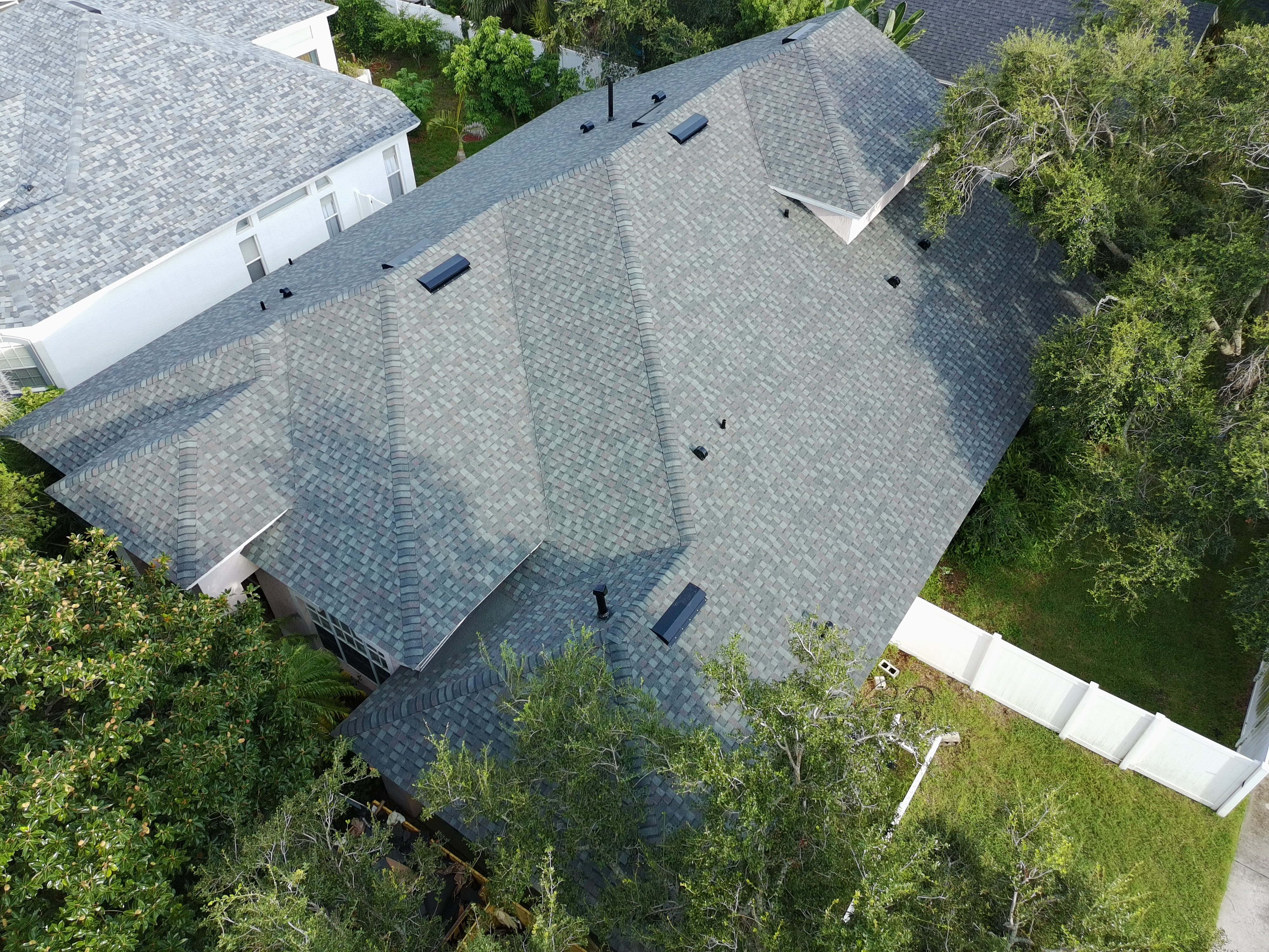 [background image] of rooftop with skyline (for a roofing contractor)