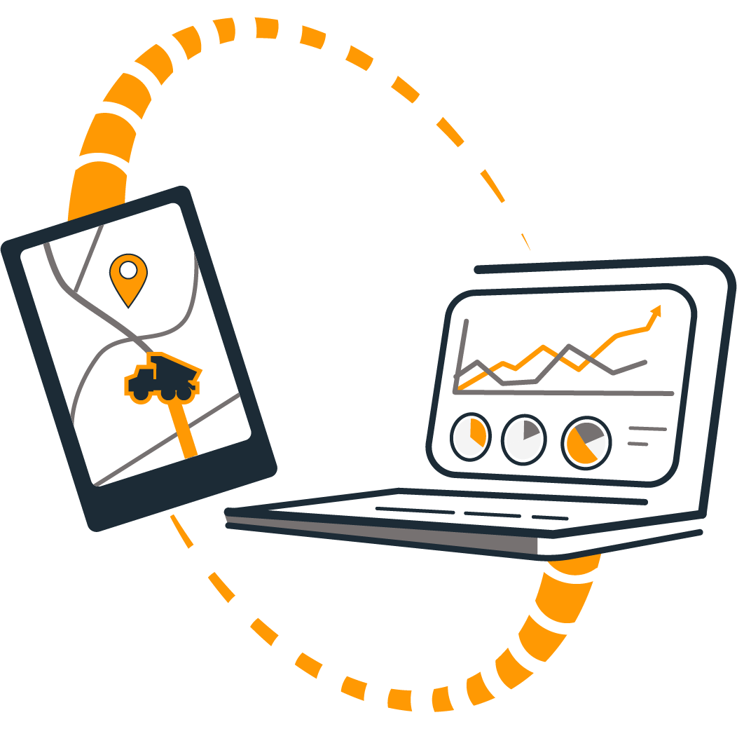 Laptop and Mobile interfaces for Fleet Management