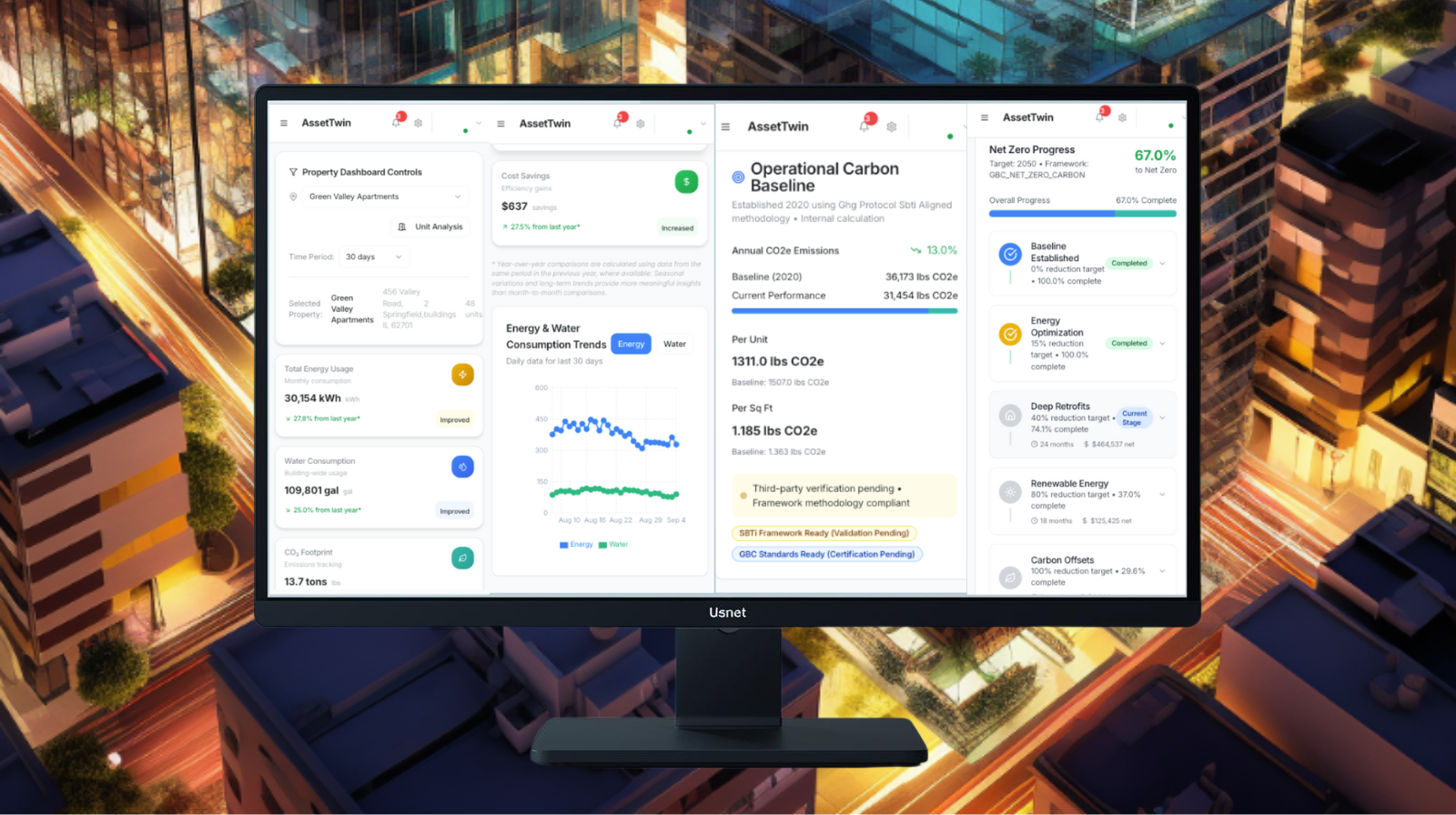 [interface] screenshot of dashboard interface (for a real estate tech)