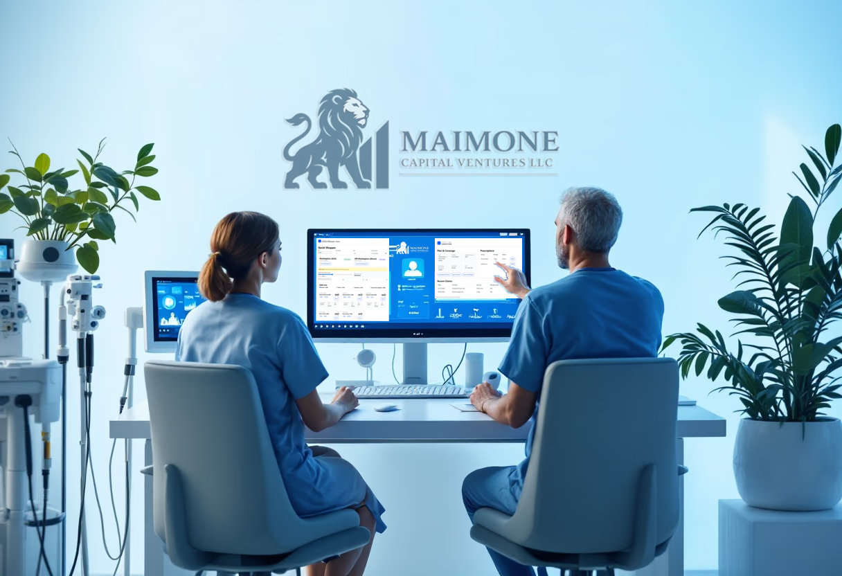 AI software in healthcare action at a patient care station