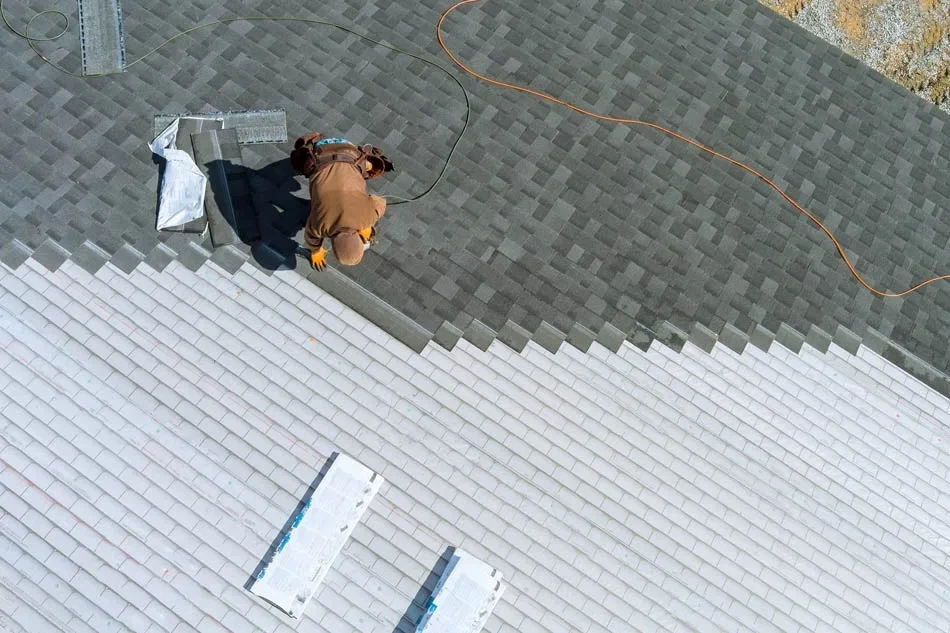 image of roof being repaired