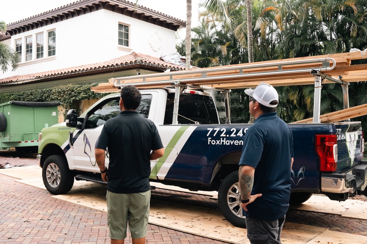 image of customer support interaction (for a plumbing service)