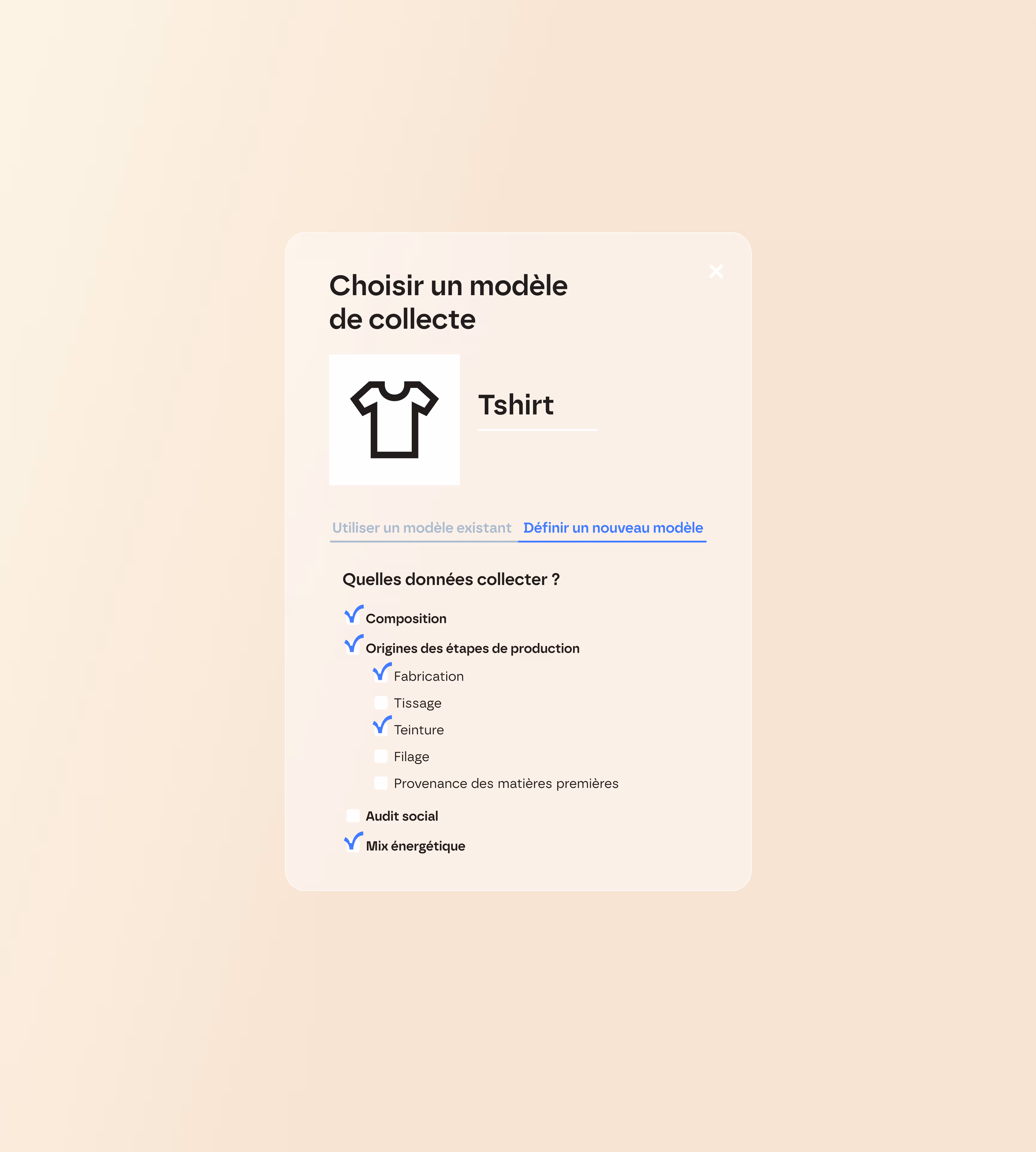 Modèles de collecte prêts à l’emploi ou sur-mesure