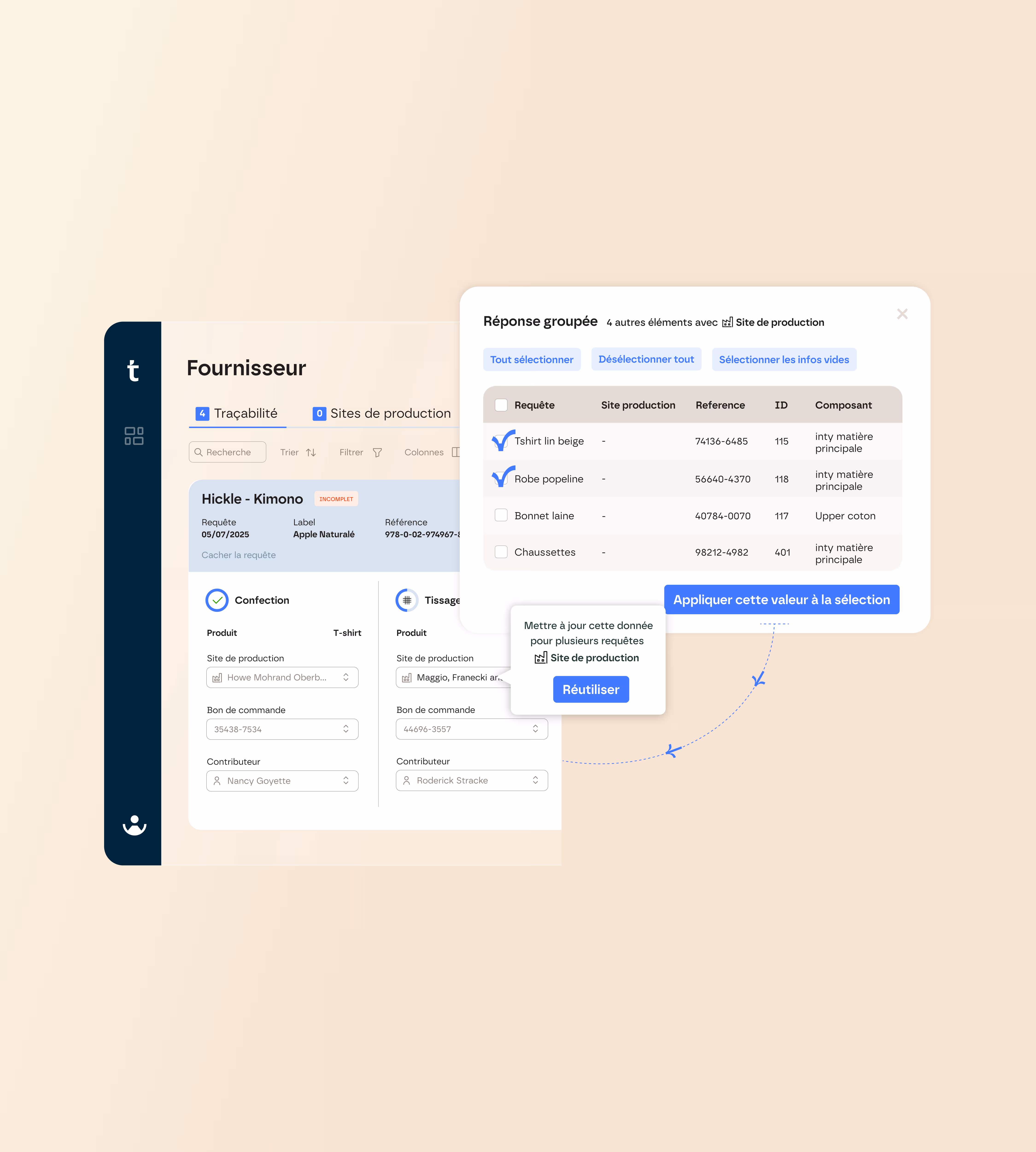 Saisie des données facilitée