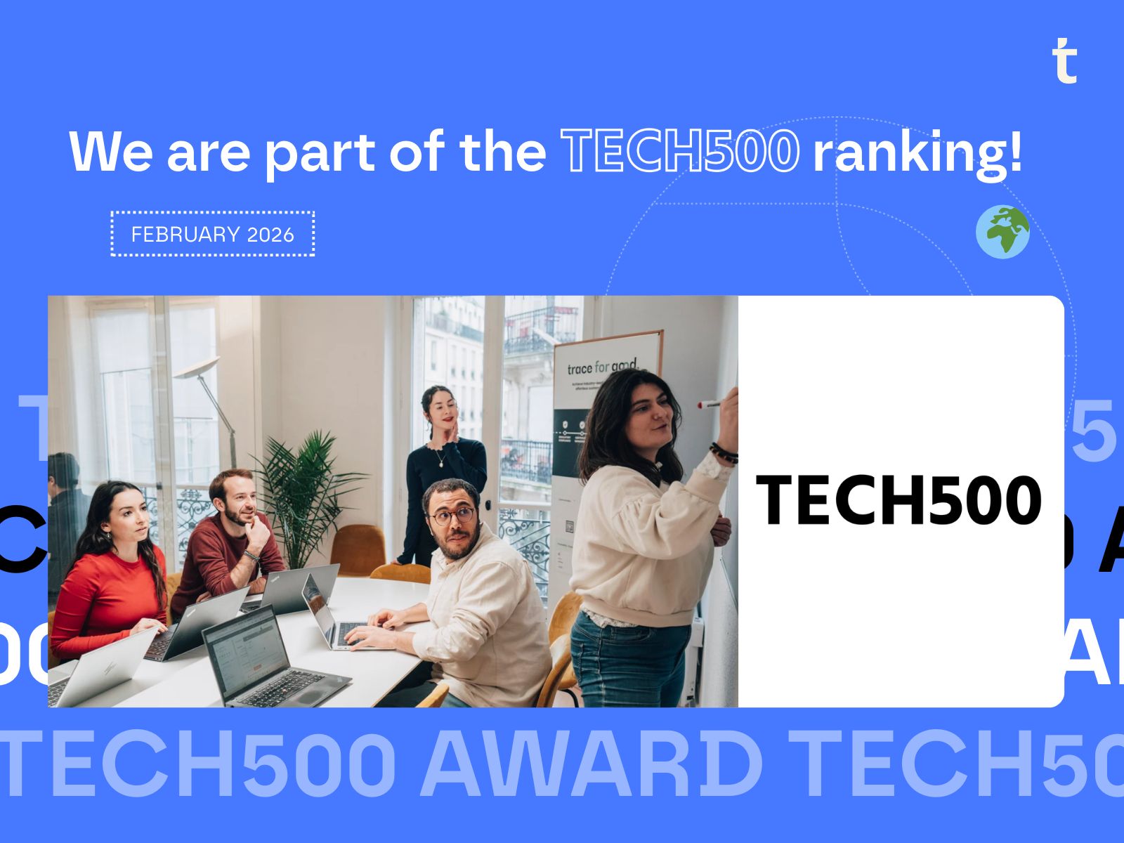 Trace For Good is among the TECH500 companies to join in 2026!