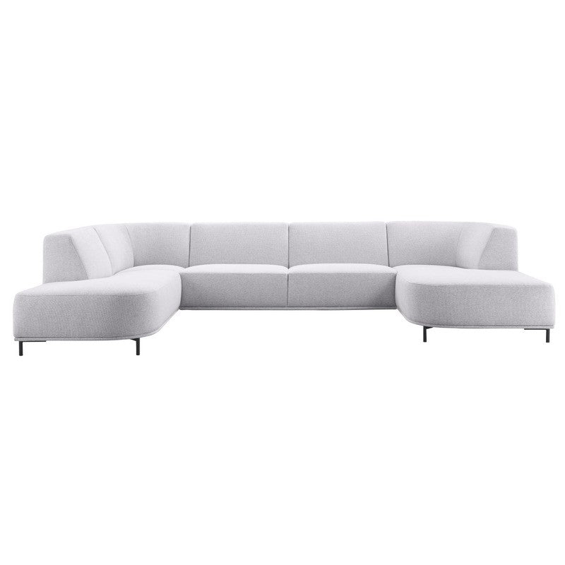 Hoekbank links Pantini lichtgrijs excellent comfort