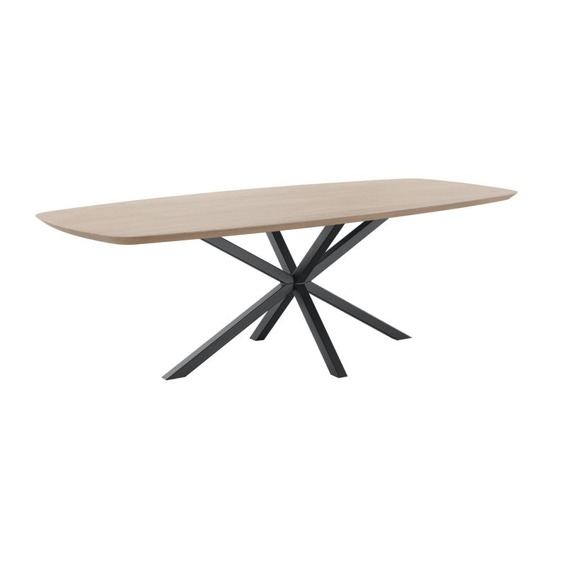 Eettafel Tavolo eikenhout 240x100 cm Deens ovaal bisque