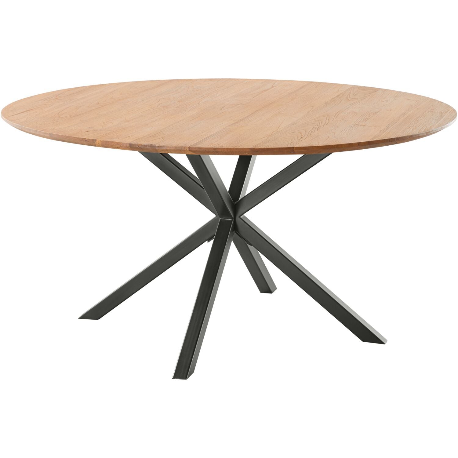 Eettafel Romaro teakhout 130 cm rond mix rough