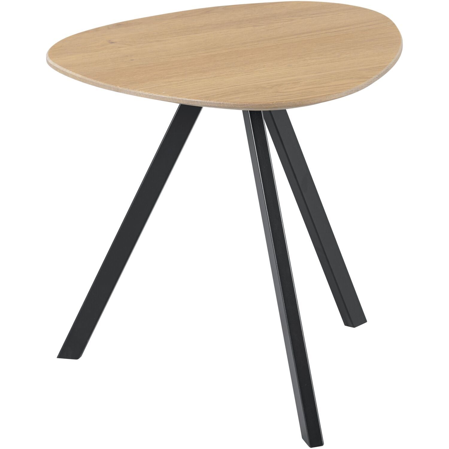 Bijzettafel Tavolo eikenhout 50x50 cm organisch light roast