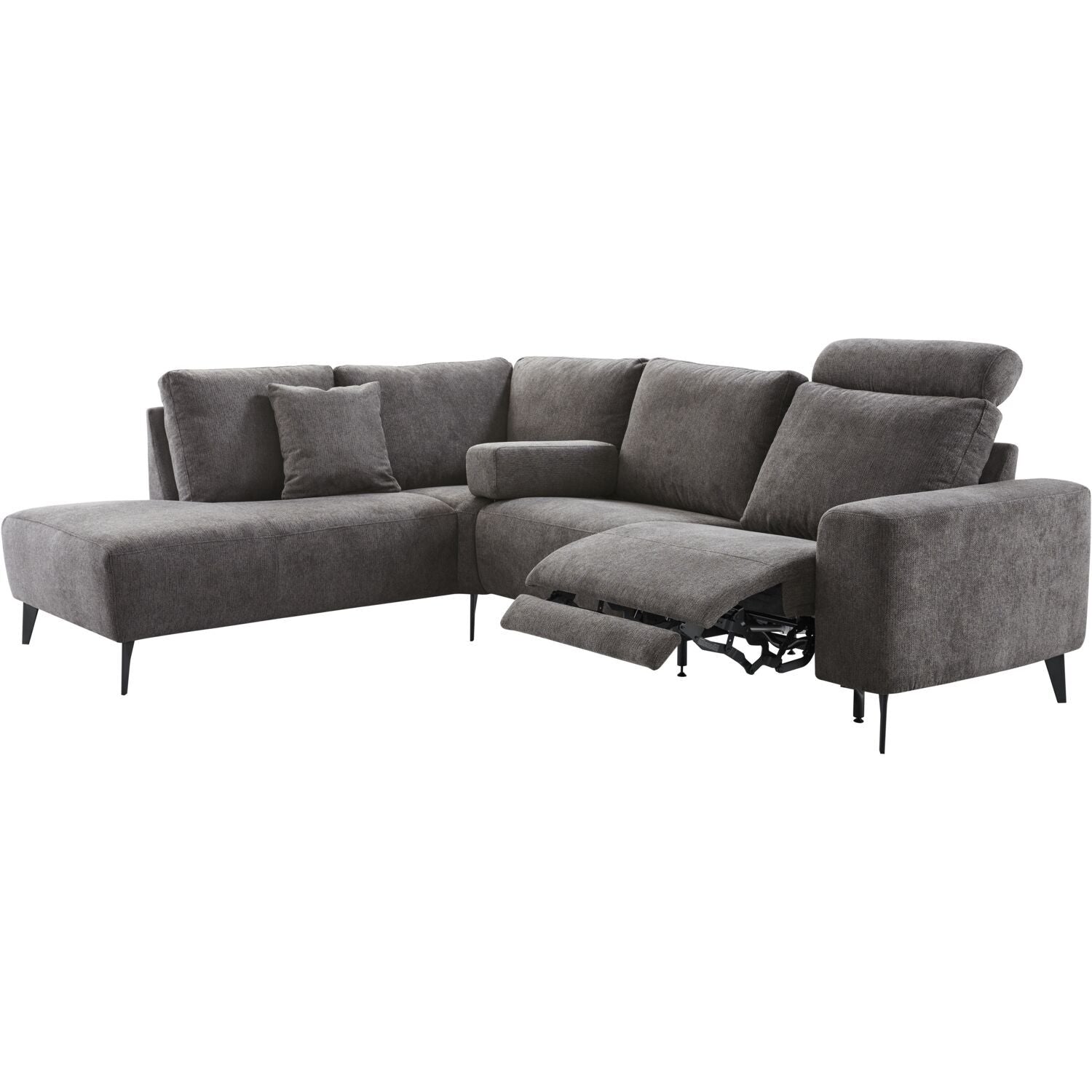 Hoekbank links Davanti pocket HR koudschuim donkergrijs