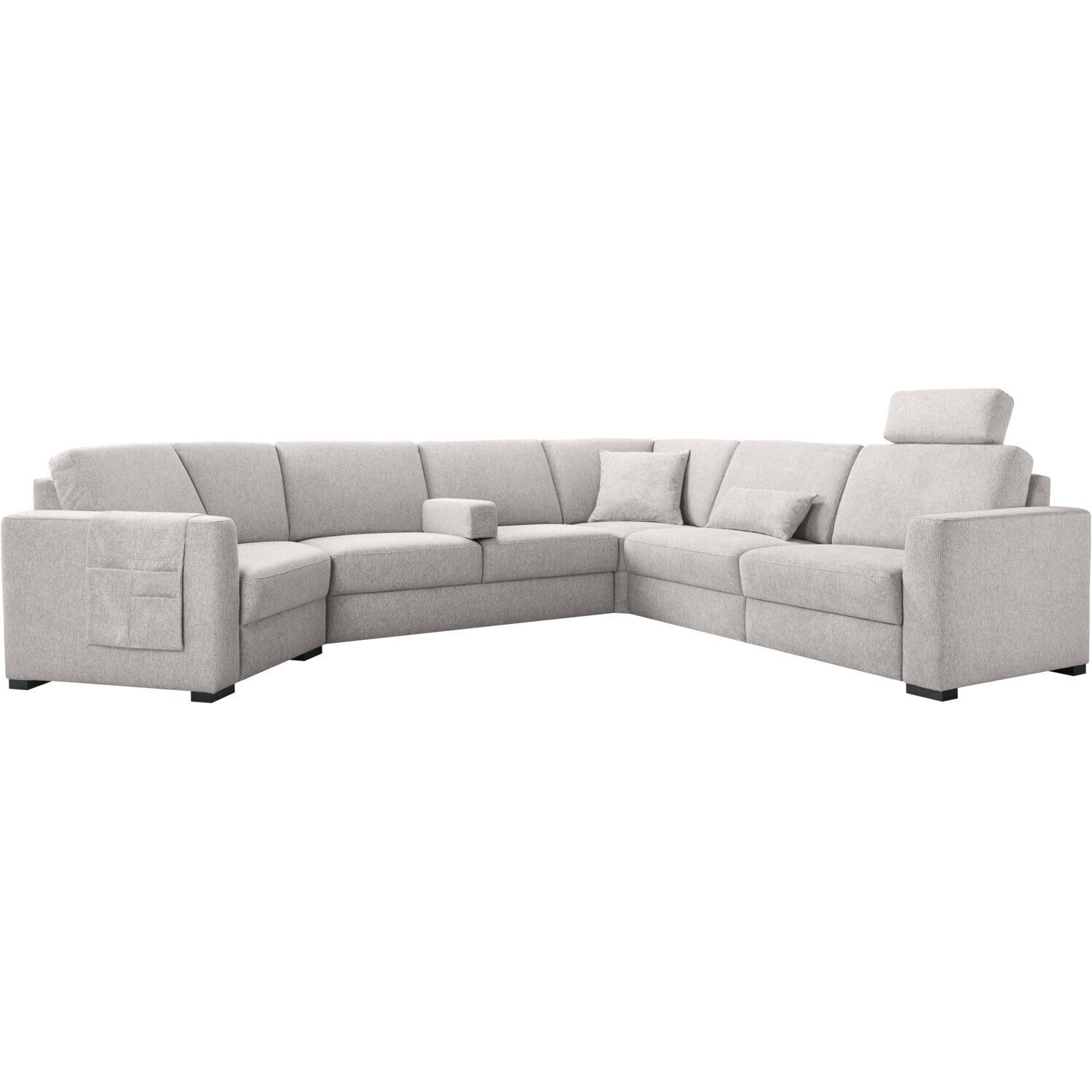 Hoekbank rechts Muscolo grijs relaxfunctie premium comfort