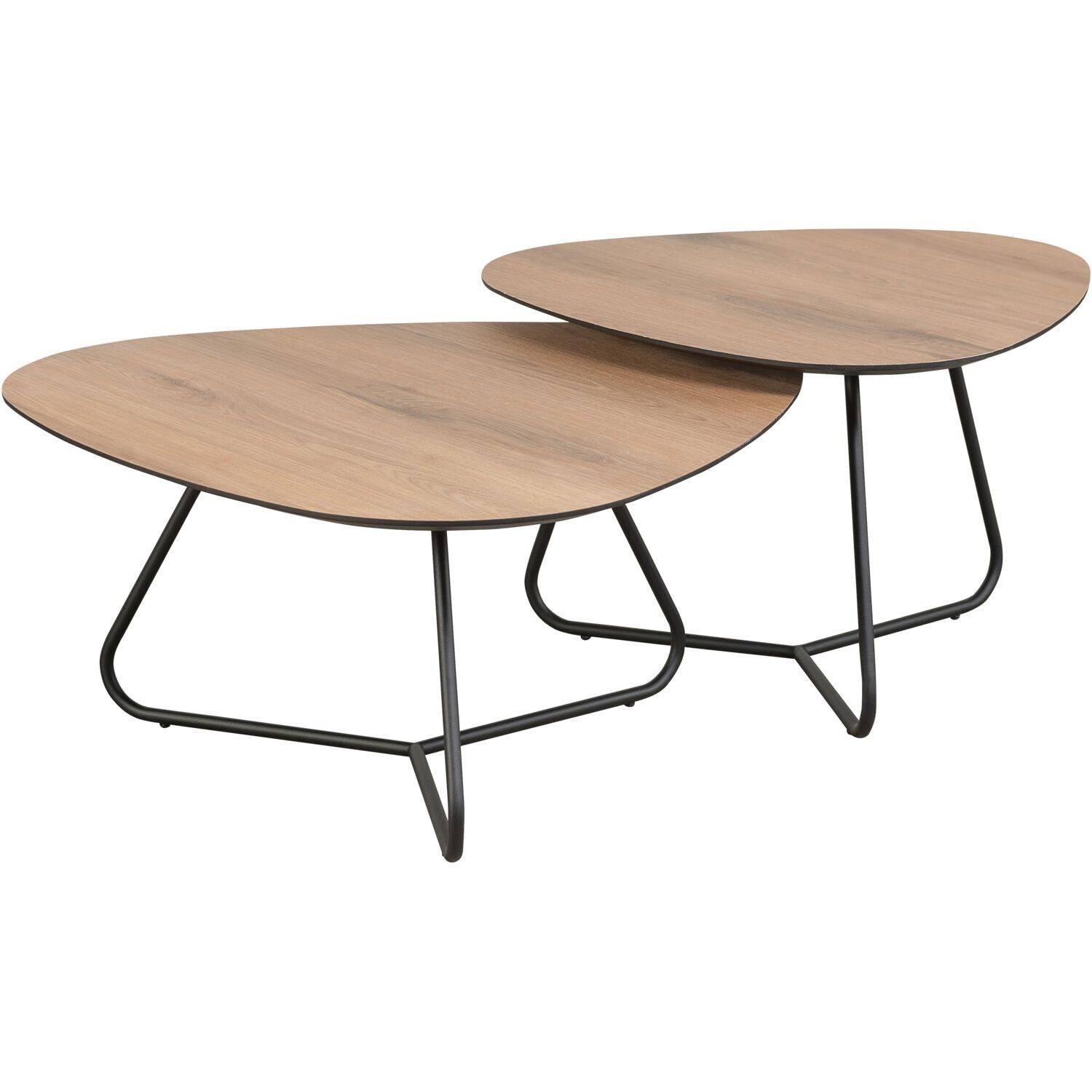 Salontafelset Tidino 67 en 83 cm organisch