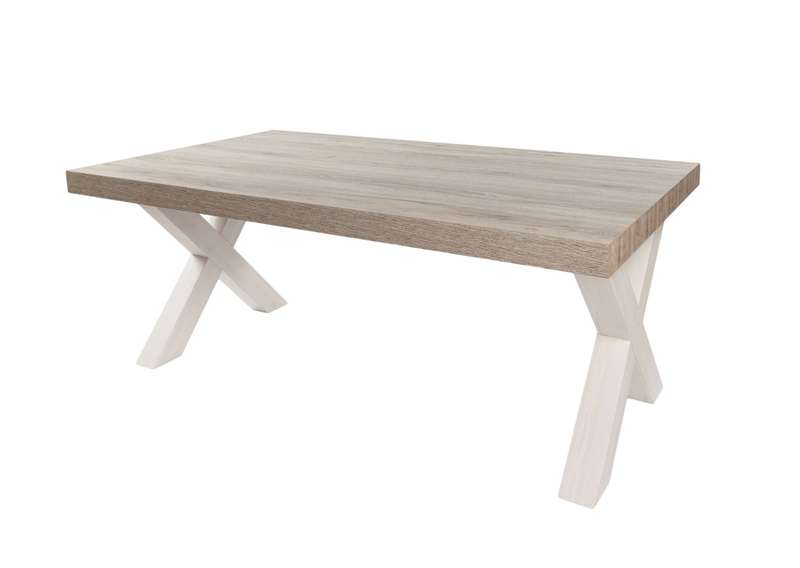 Eettafel Silvares met kruispoot 184x100 cm rechthoekig