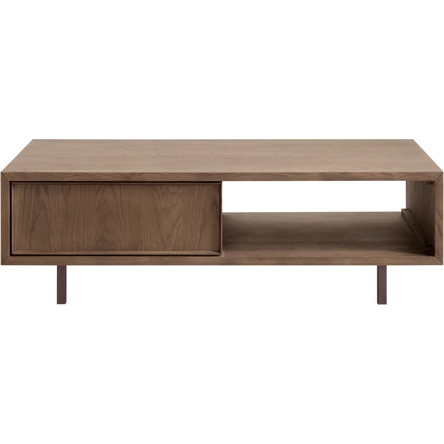 Salontafel Calvo bruin 123x64 cm rechthoekig