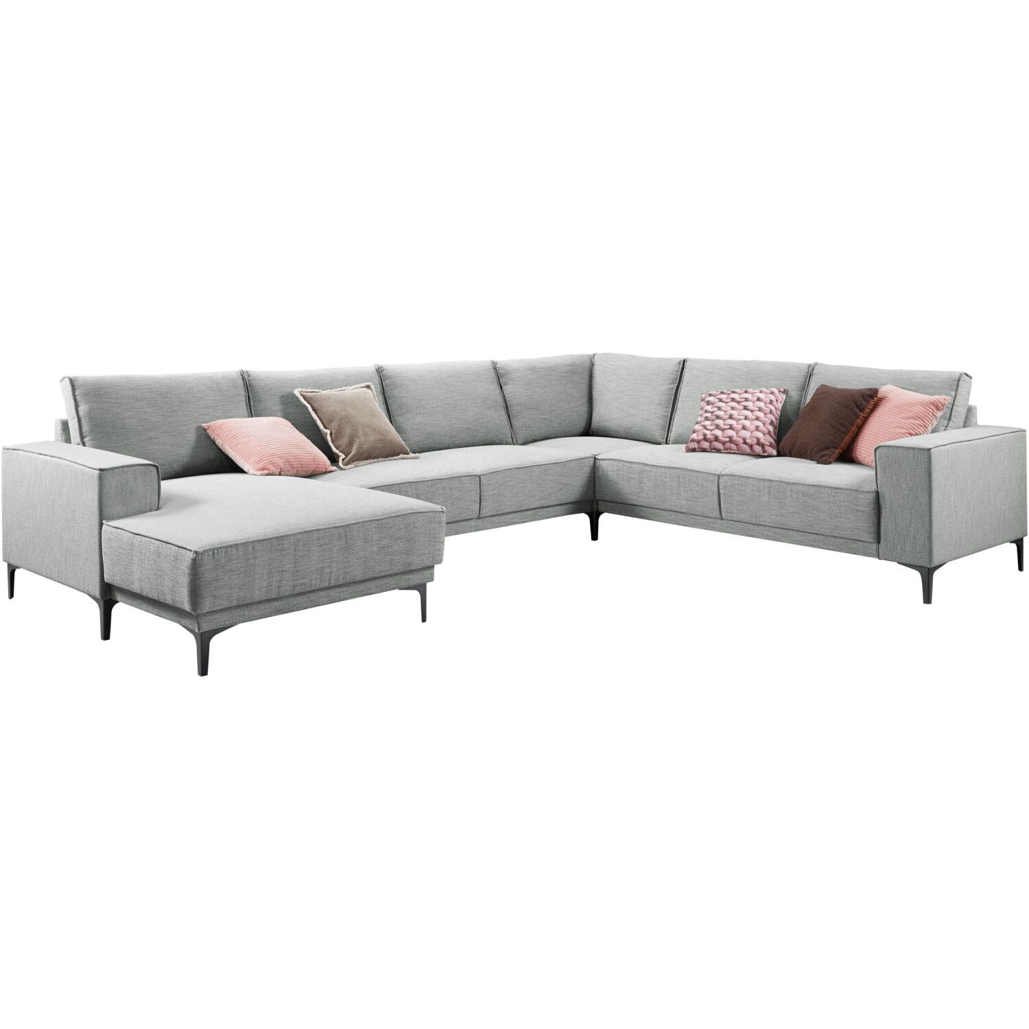 Hoekbank rechts Calira lichtgrijs premium comfort