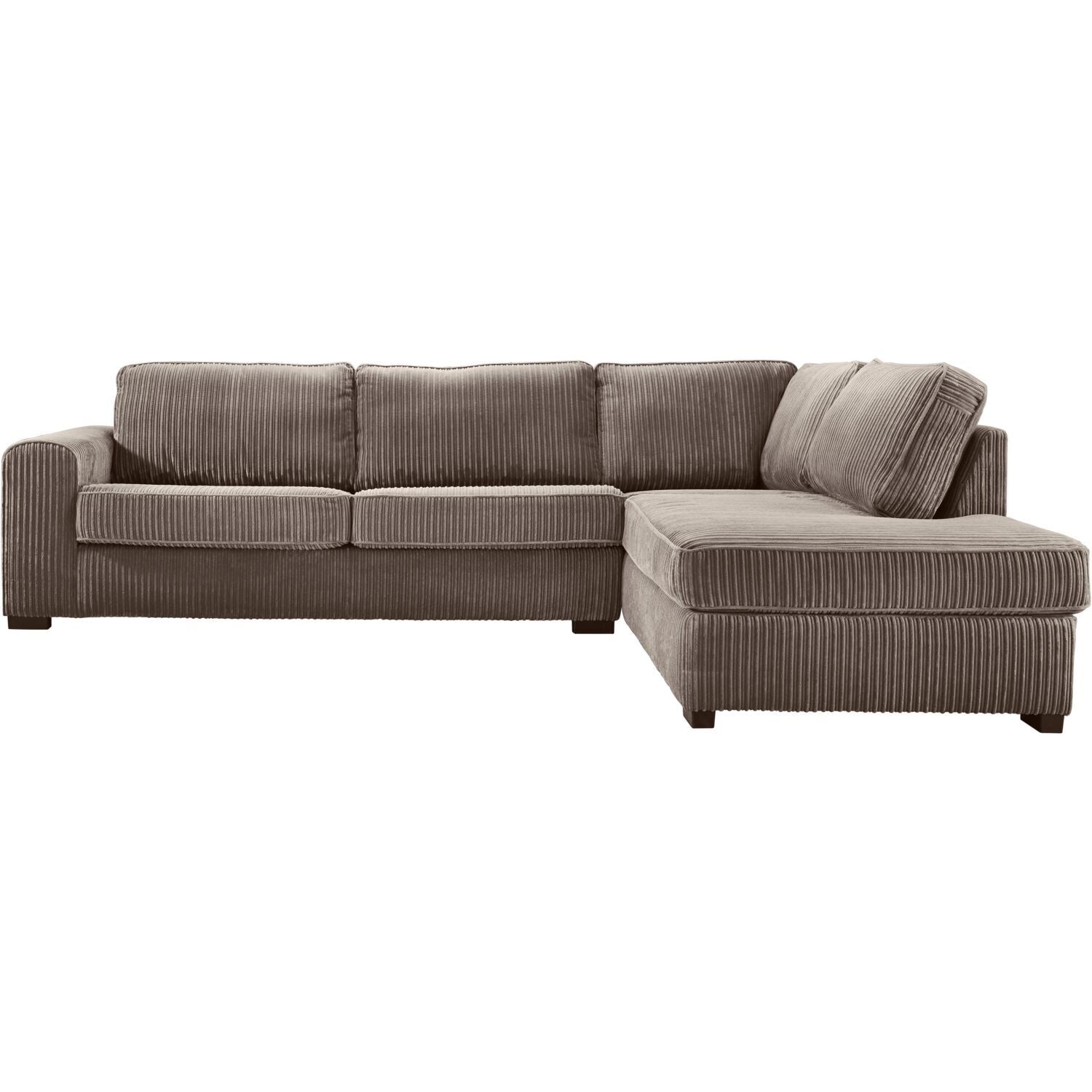 Hoekbank rechts Pomasi grijs met diepe zit basic comfort