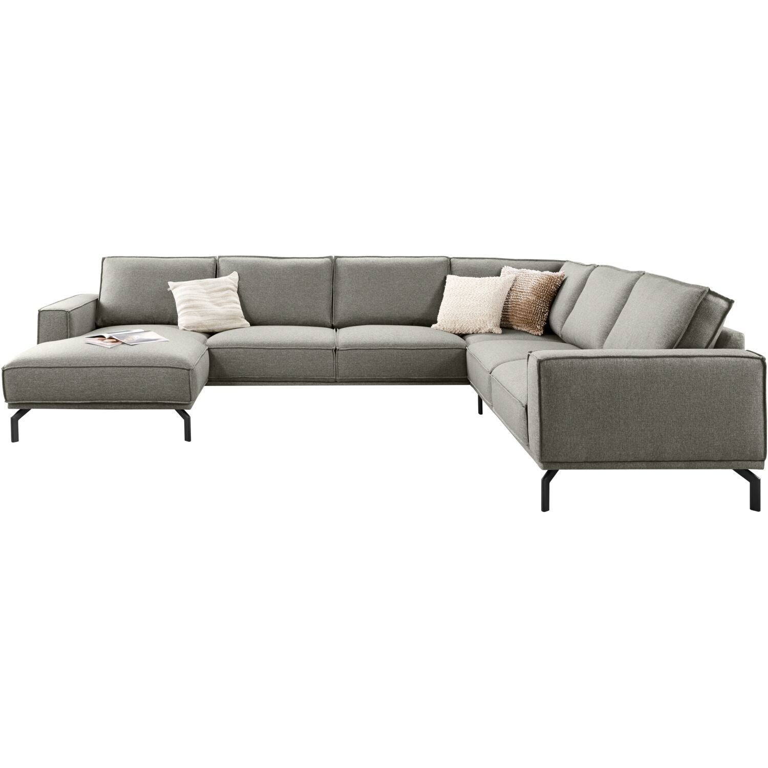 Hoekbank rechts Alburg grijs premium comfort