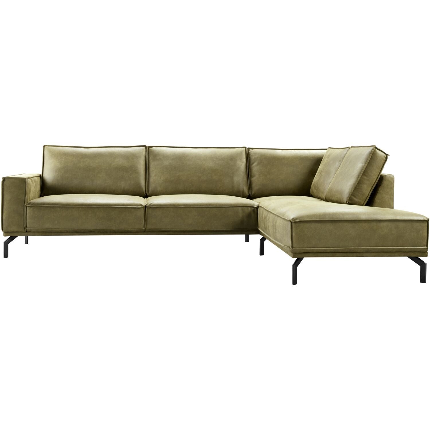 Hoekbank rechts Alburg mosgroen premium comfort