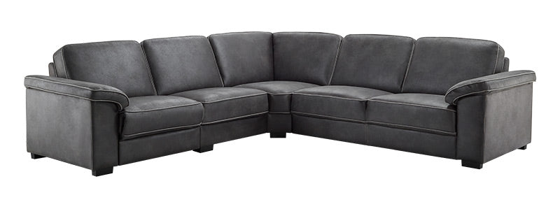 Hoekbank Candelas microleder antraciet basic comfort