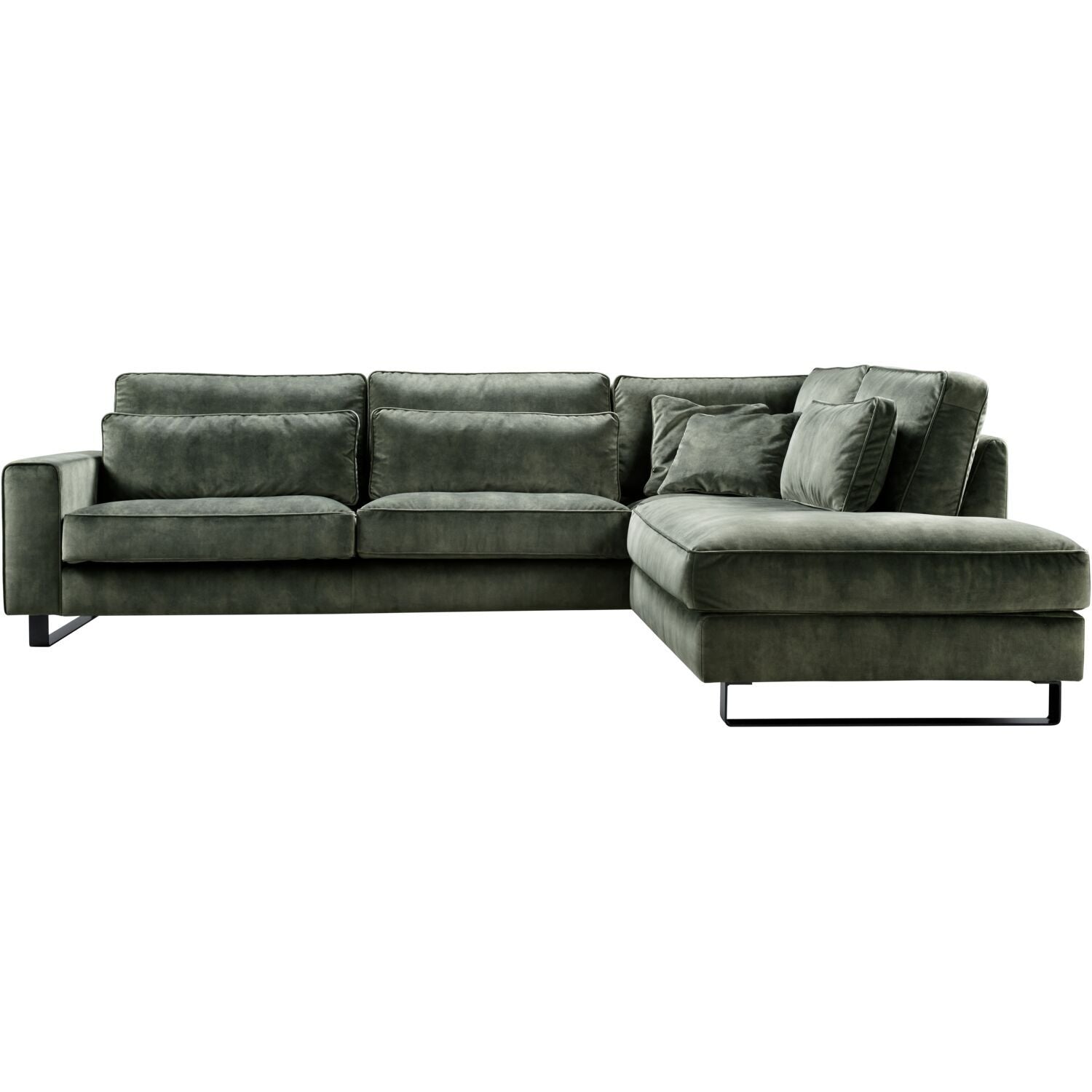 Hoekbank rechts Coventry groen basic comfort