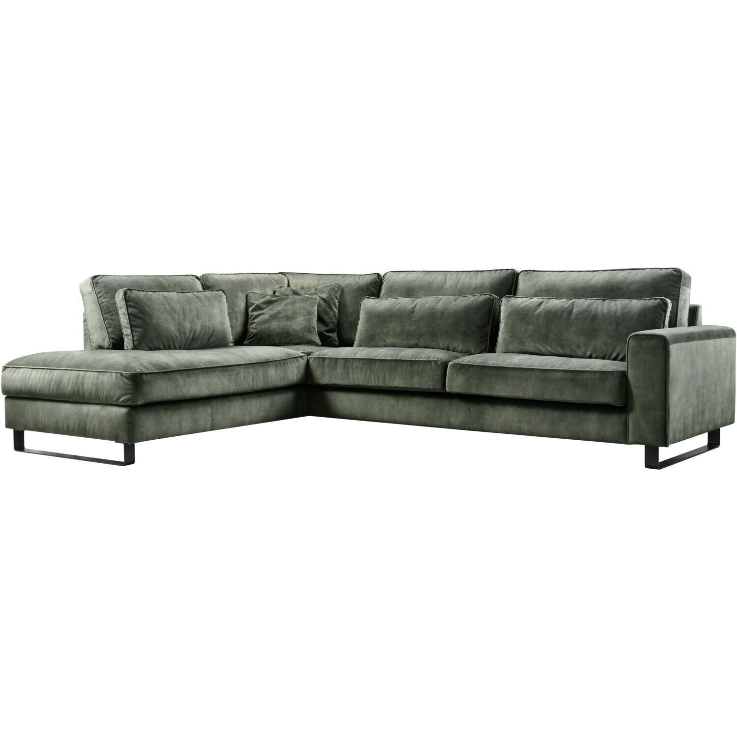 Hoekbank links Coventry groen premium comfort