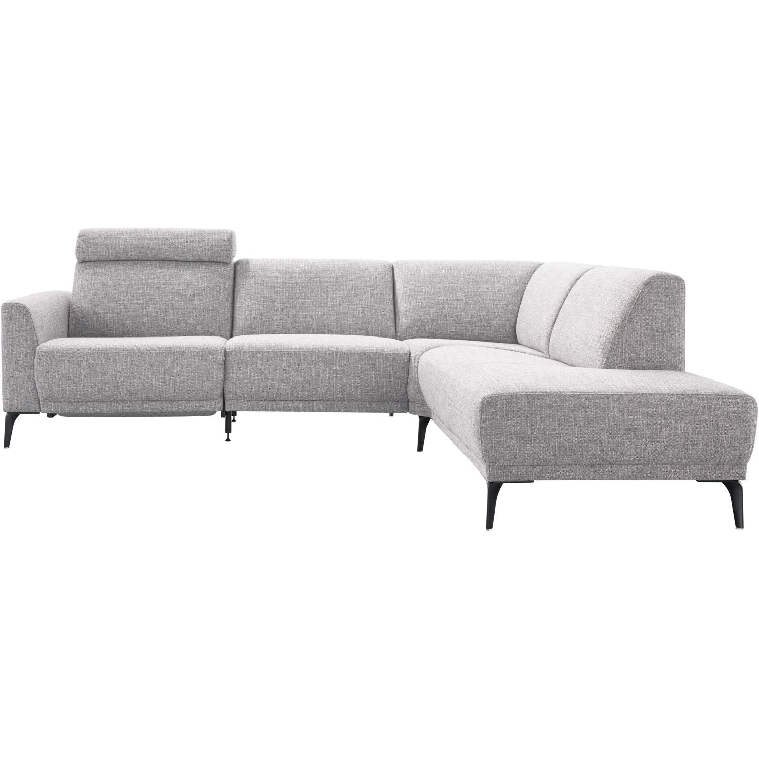 Hoekbank rechts Mendon grijs relaxfunctie premium comfort