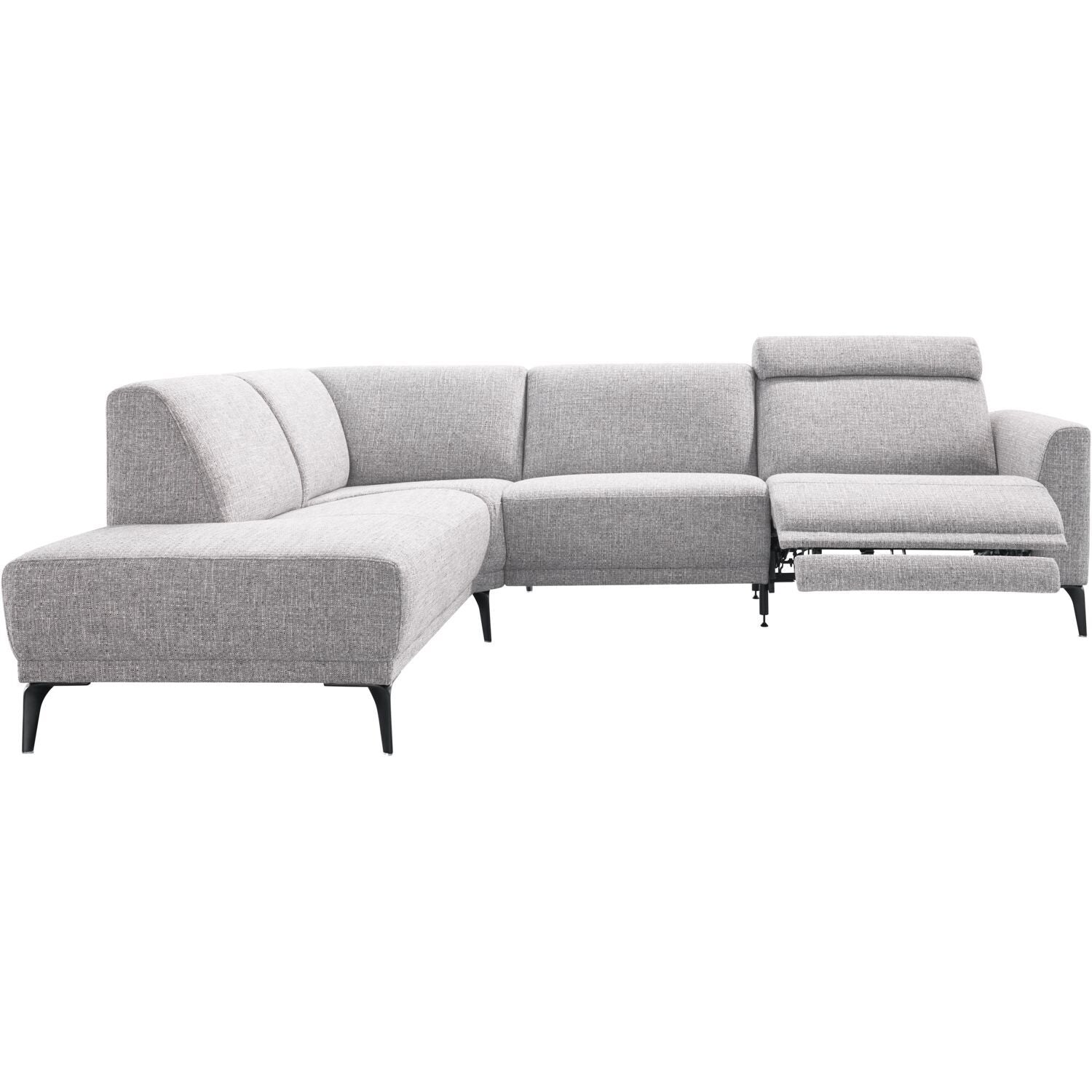 Hoekbank links Mendon grijs relaxfunctie premium comfort