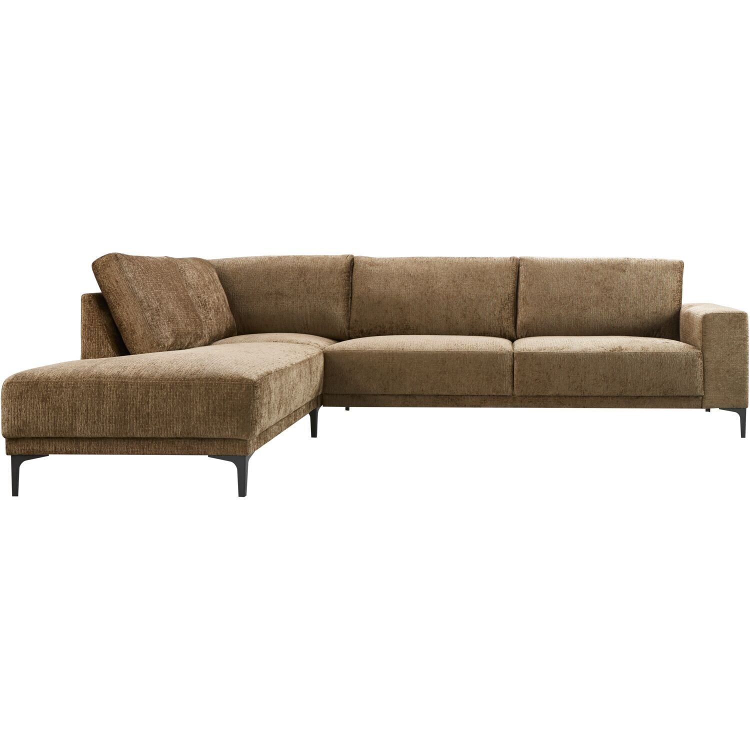 Hoekbank links Clanton bruin basic comfort