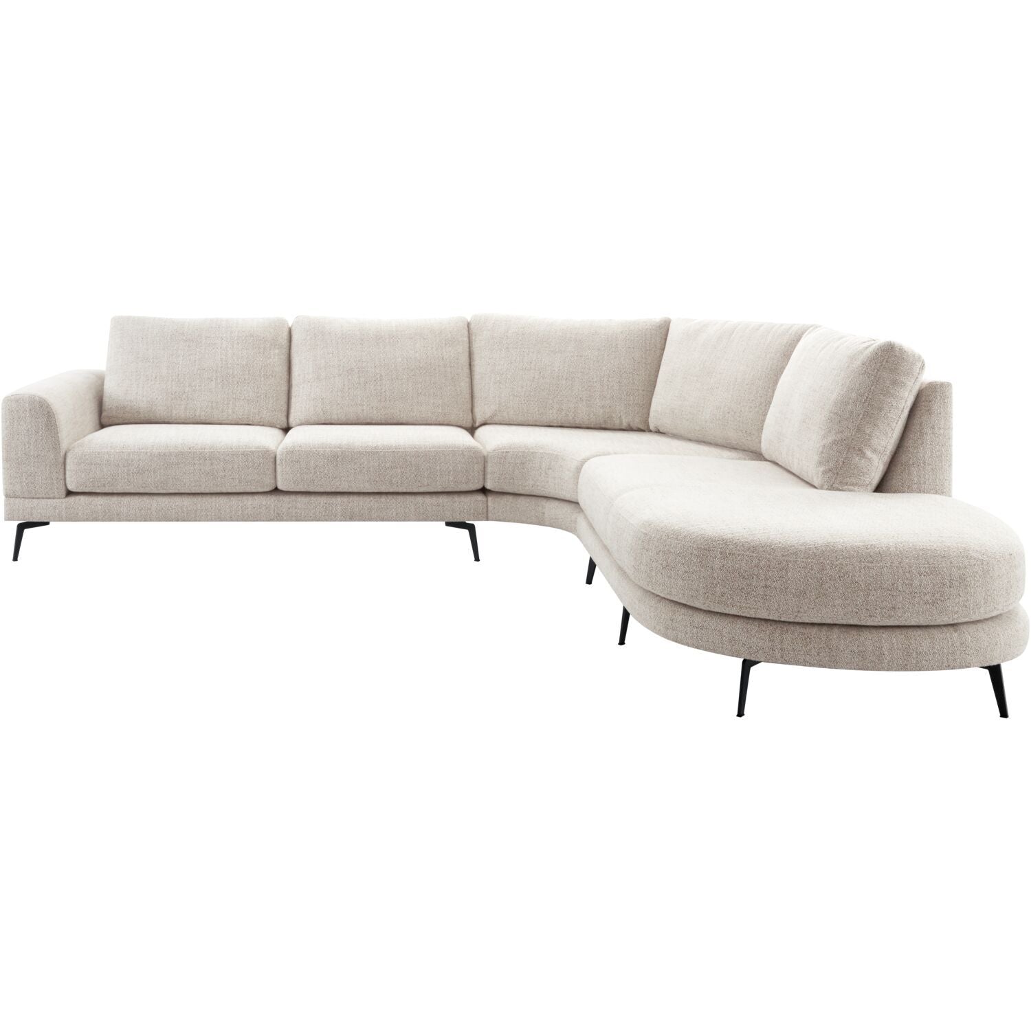 Hoekbank rechts Flandria beige basic comfort