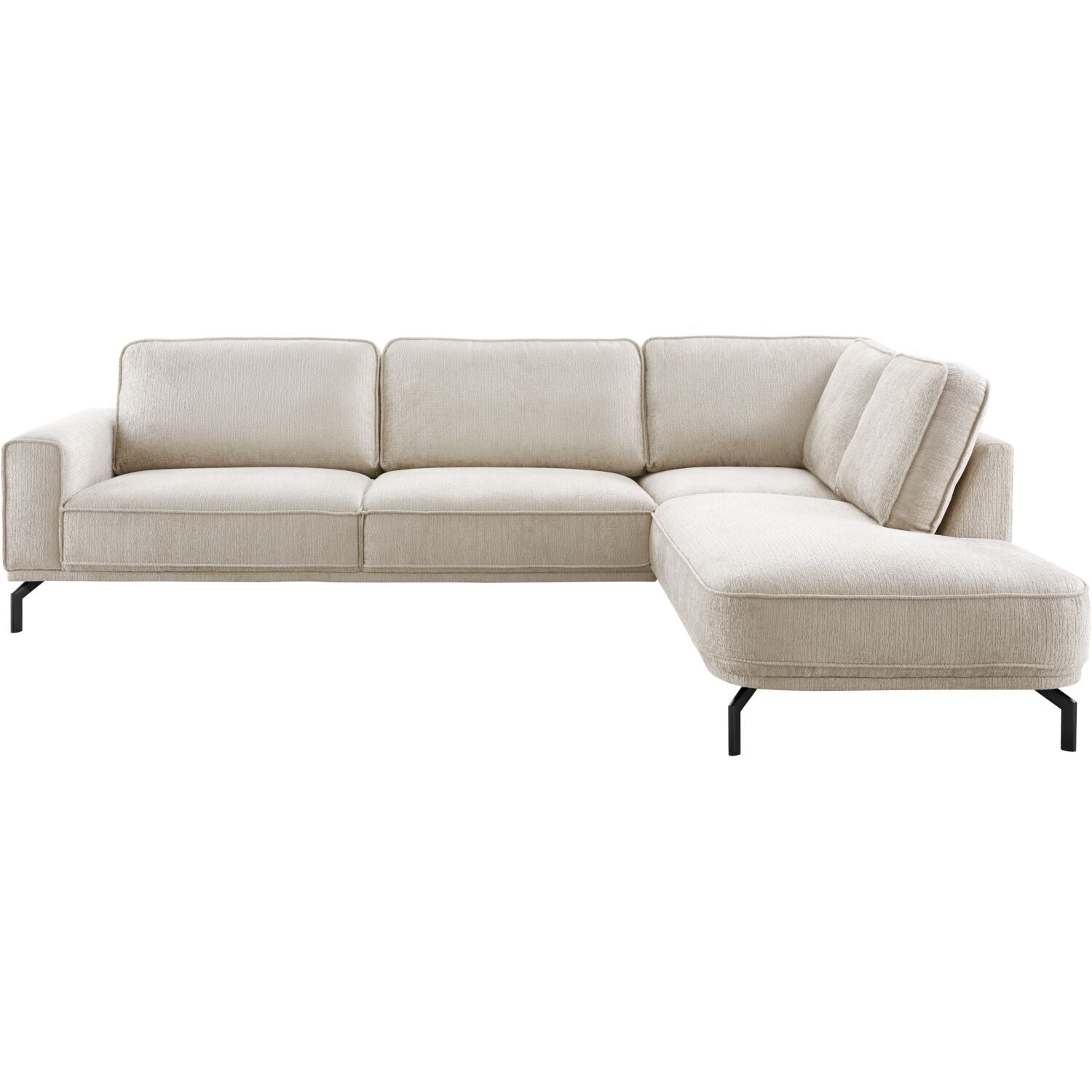 Hoekbank rechts Loretio beige basic comfort