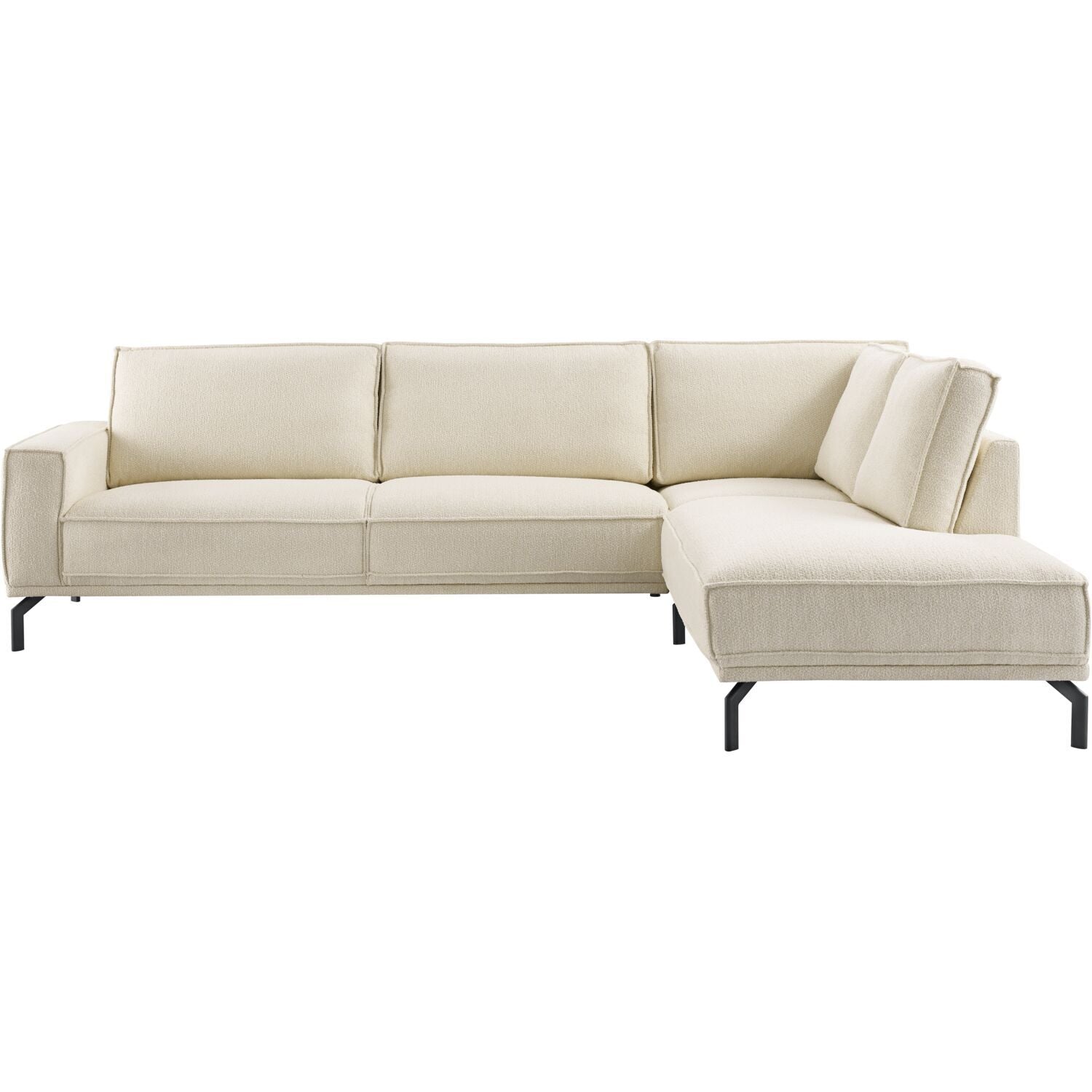 Hoekbank rechts Alburg beige basic comfort