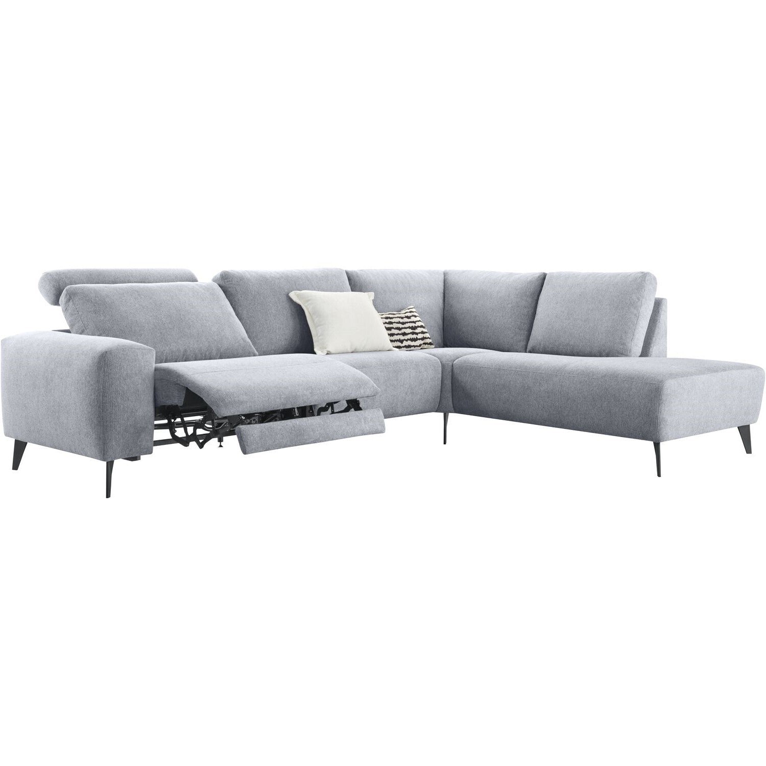 Hoekbank rechts Nyborg grijs relaxfunctie basic comfort