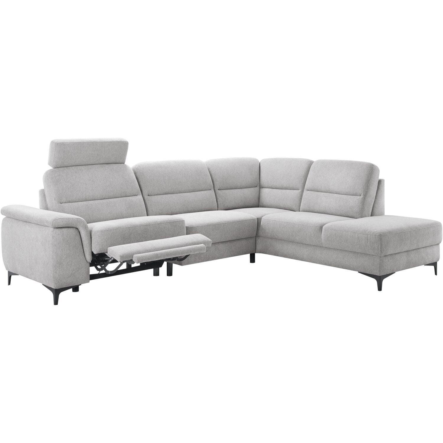 Hoekbank rechts Mirtho grijs relaxfunctie supreme comfort