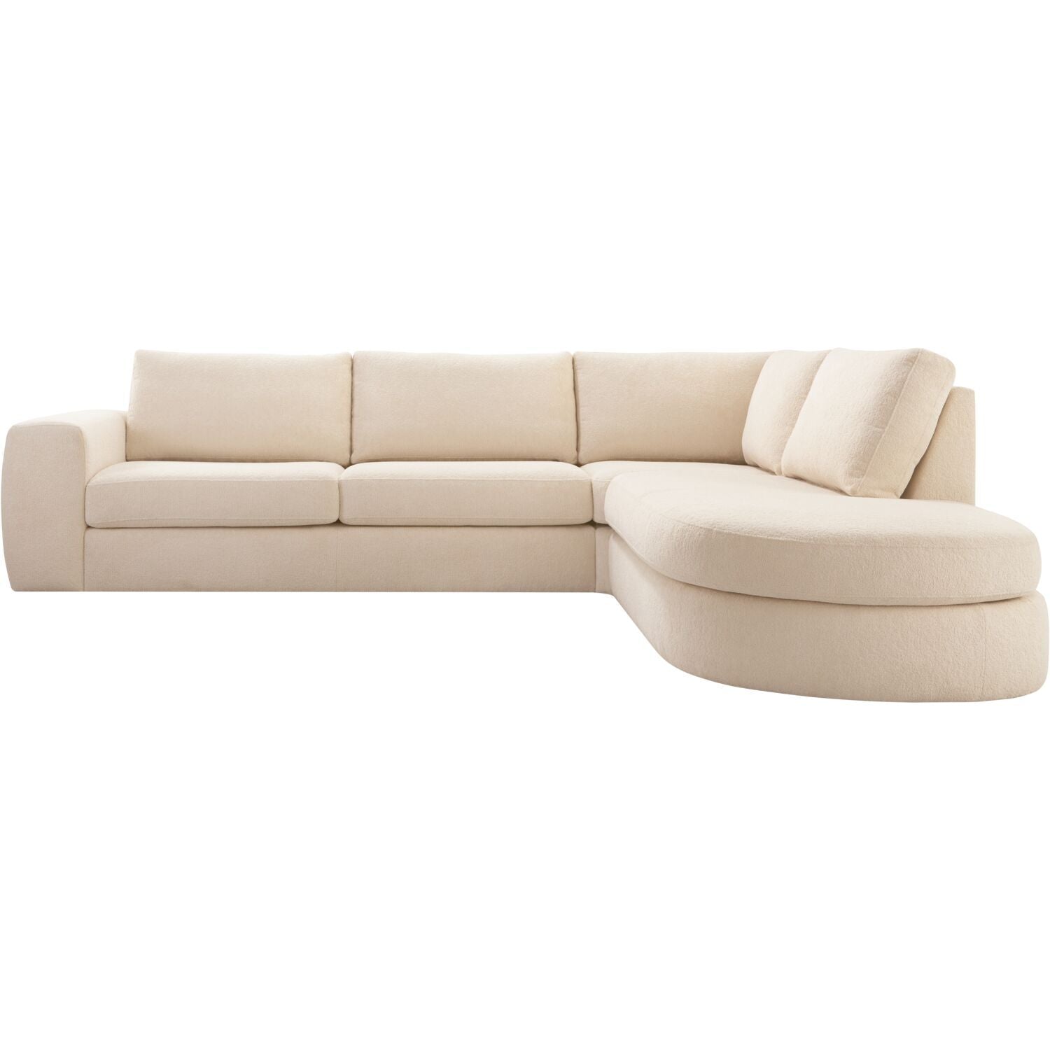 Hoekbank rechts Azara beige basic comfort