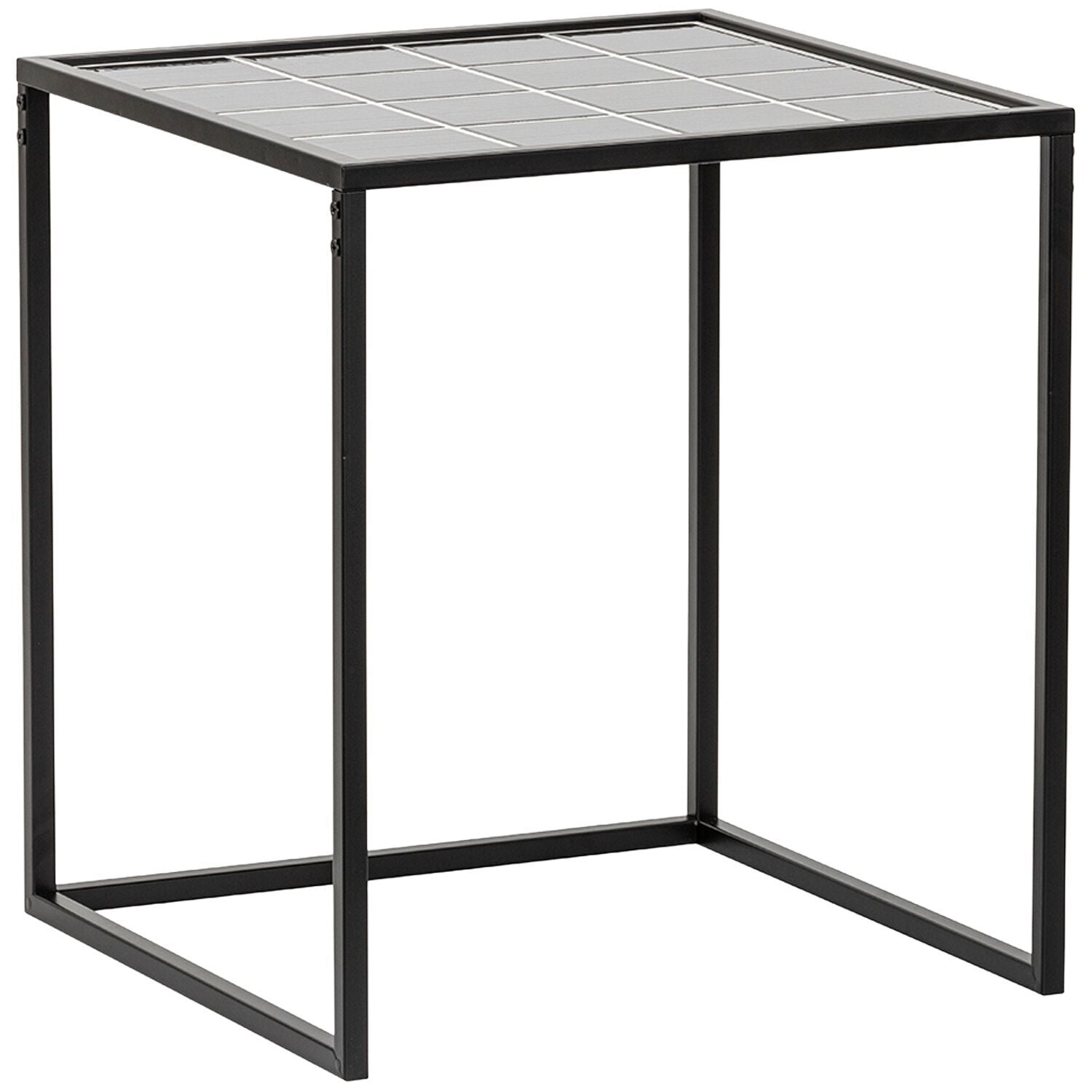 Bijzettafel Ciney 44 cm vierkant zwart