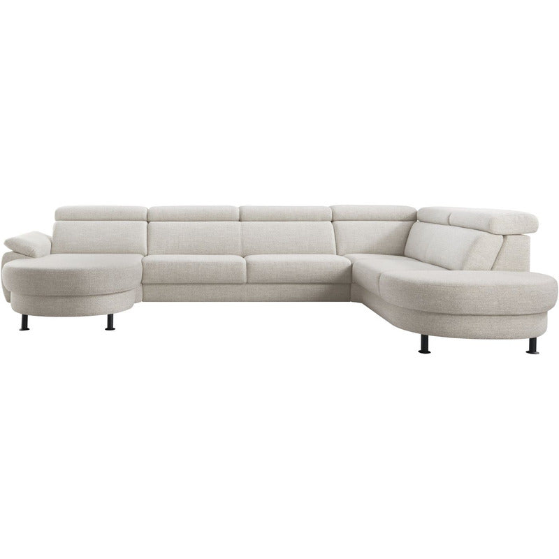 Hoekbank rechts Rigas beigegroen memory foam HR zitting
