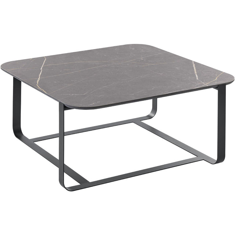 Salontafel Monzunio HPL marmer zwart vierkant 80x80cm