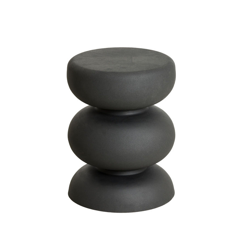 Bijzettafel Kobodo mat zwart rond 35cm