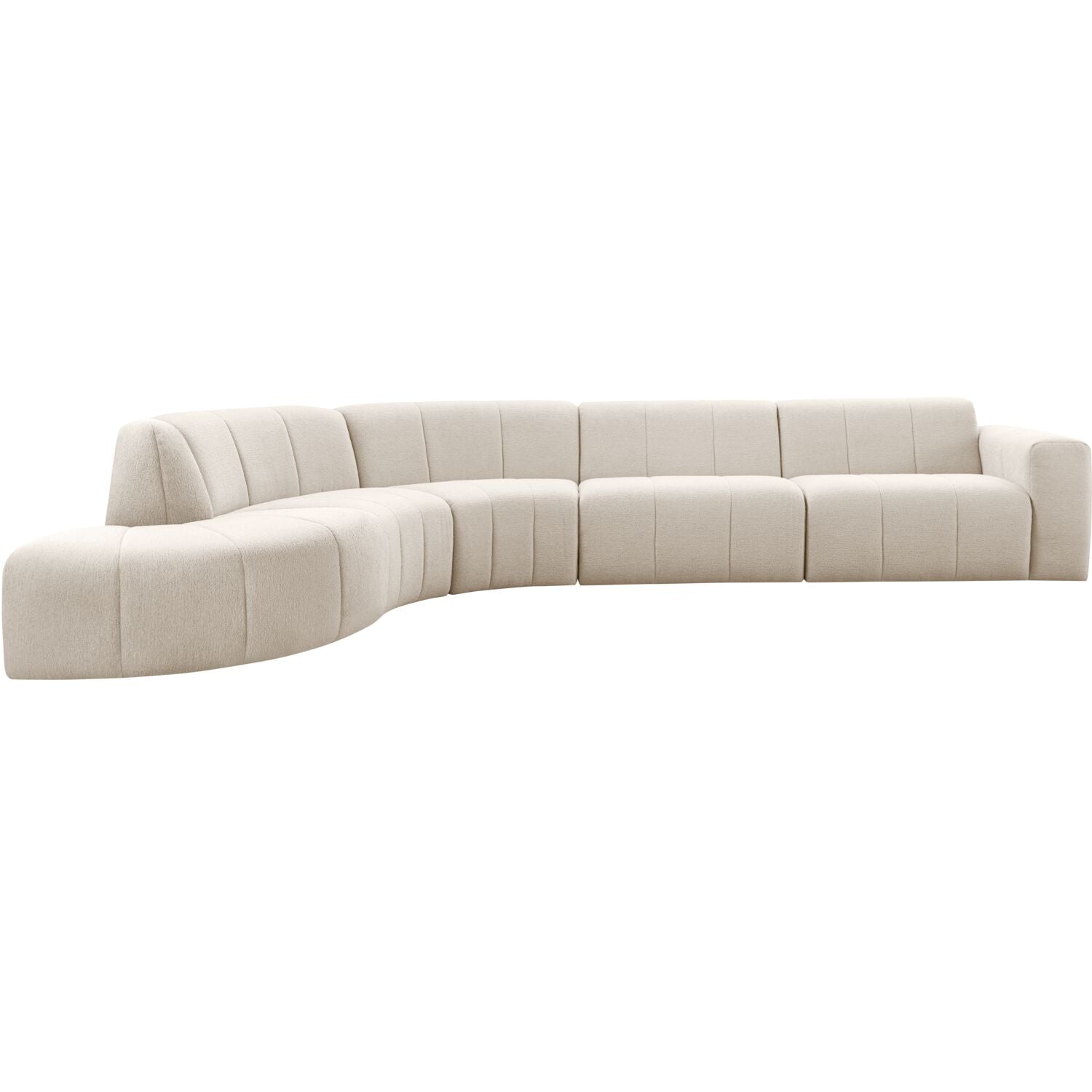 Elementenbank links Lurnio afgerond beige