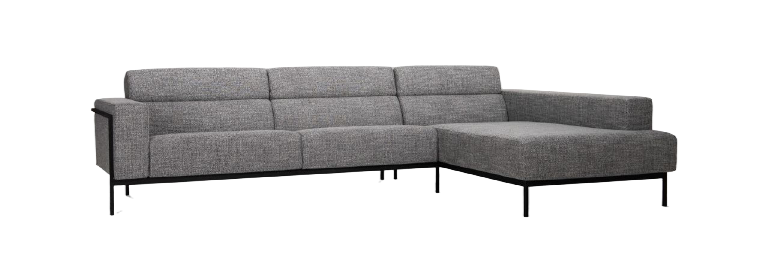 Forum hoekbank grijs met chaise longue