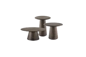 Mushroom Coffee & Side Table - Smoked Oak