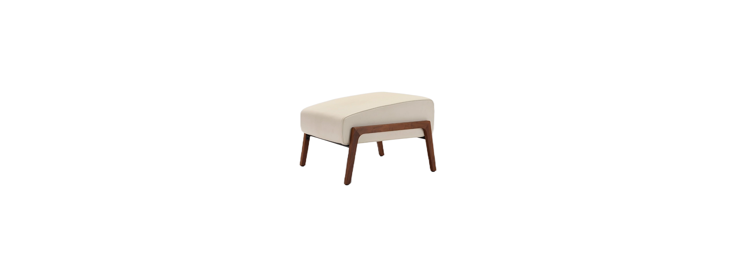 Splinter hocker noot zwart leder plus milk