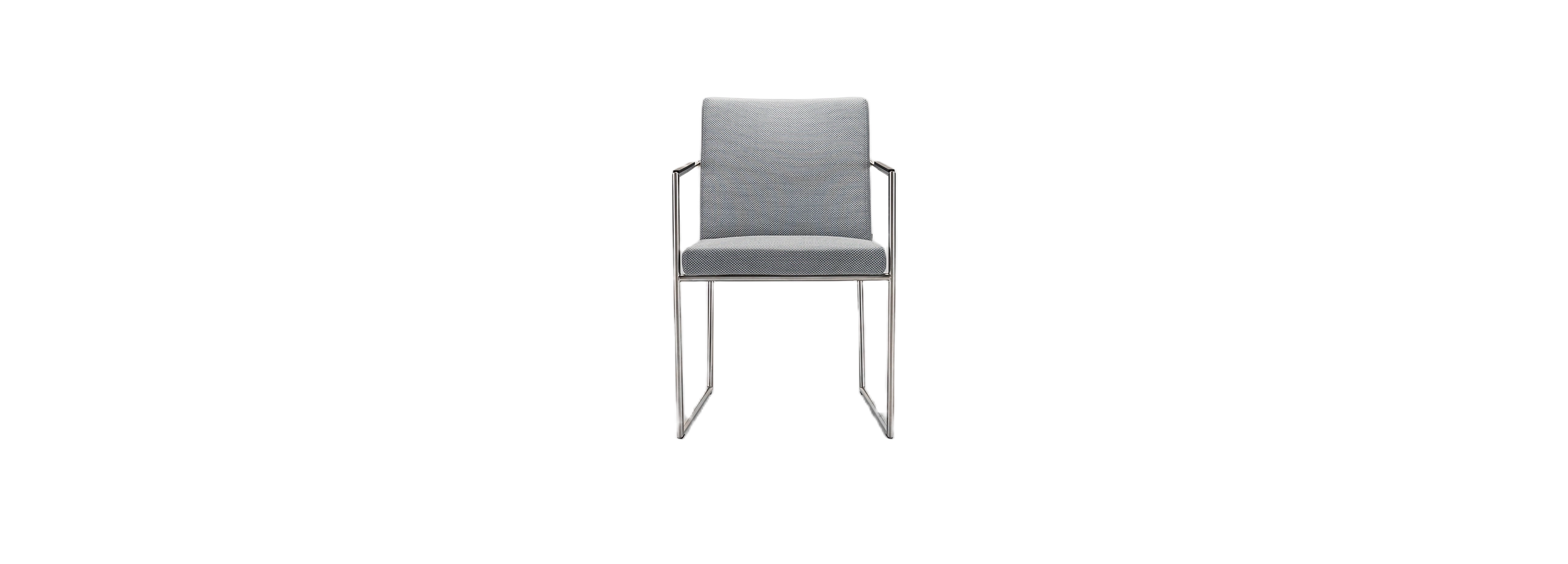 Dash Armstoel Lichtblauw Chroom