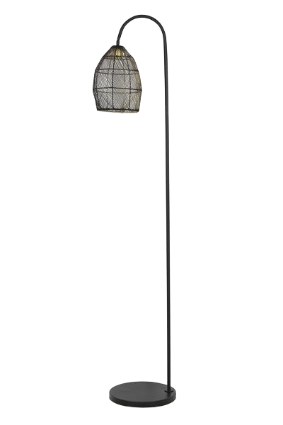 Vloerlamp Marola zwart goud 170x34 cm
