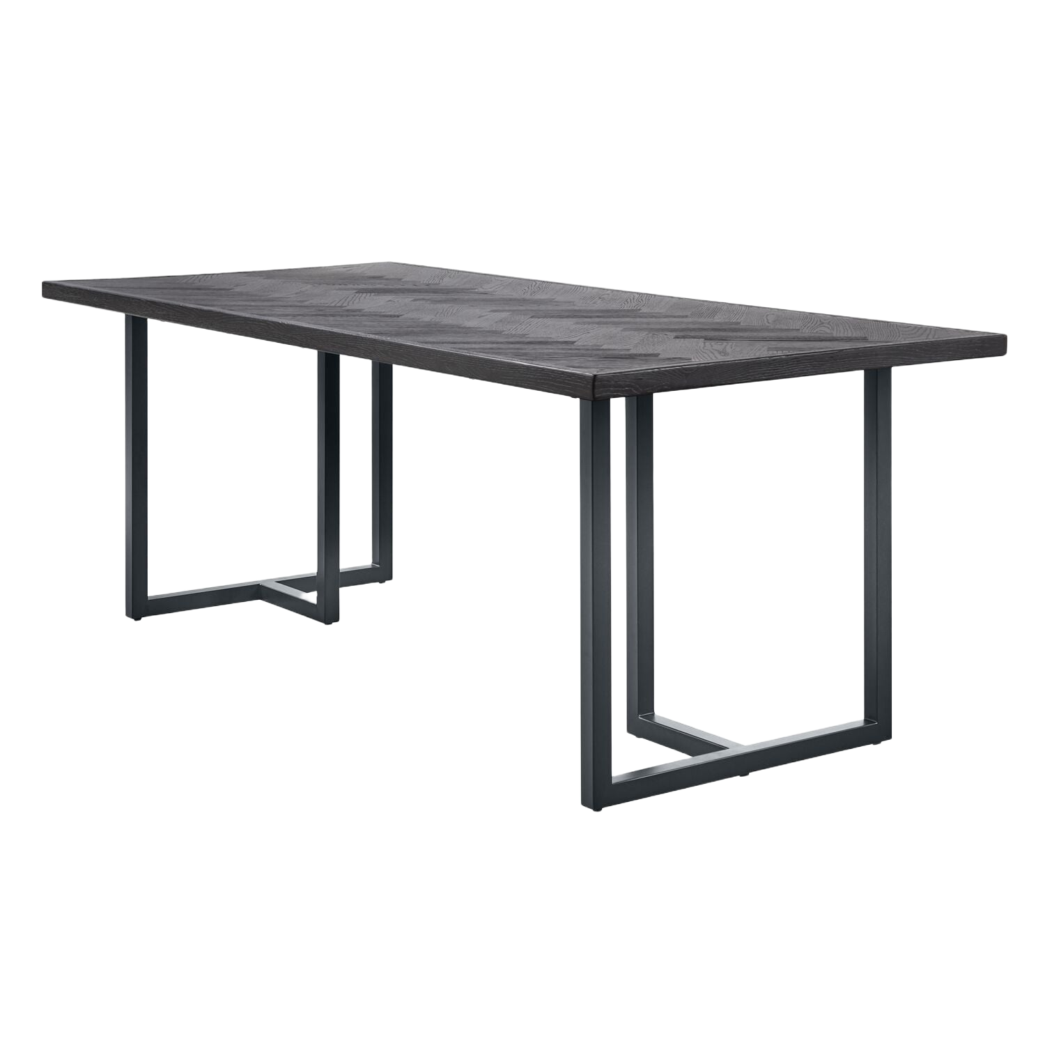 Eettafel Vinito 190x95 eiken fineer zwart