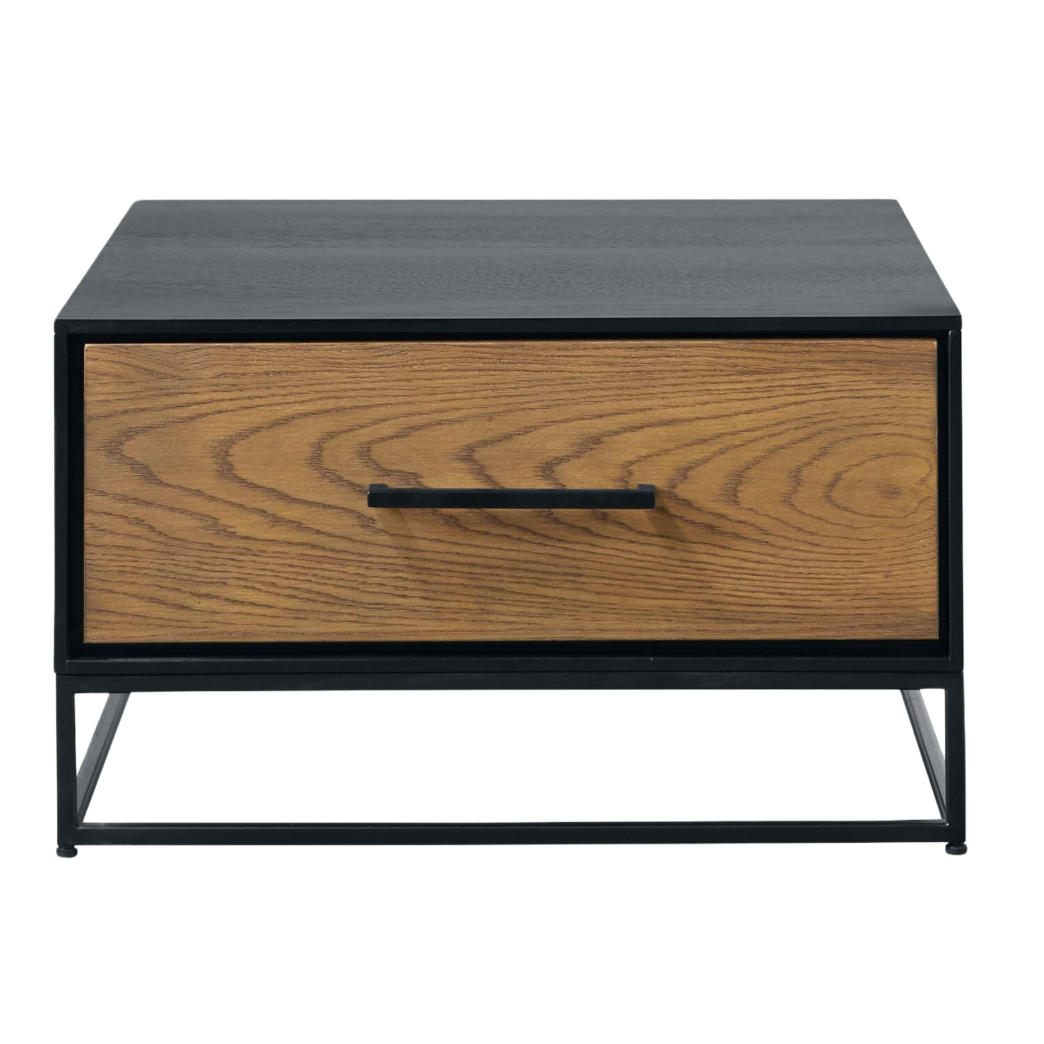 Salontafel Vinito (B65xL65) eiken fineer zwart/naturel