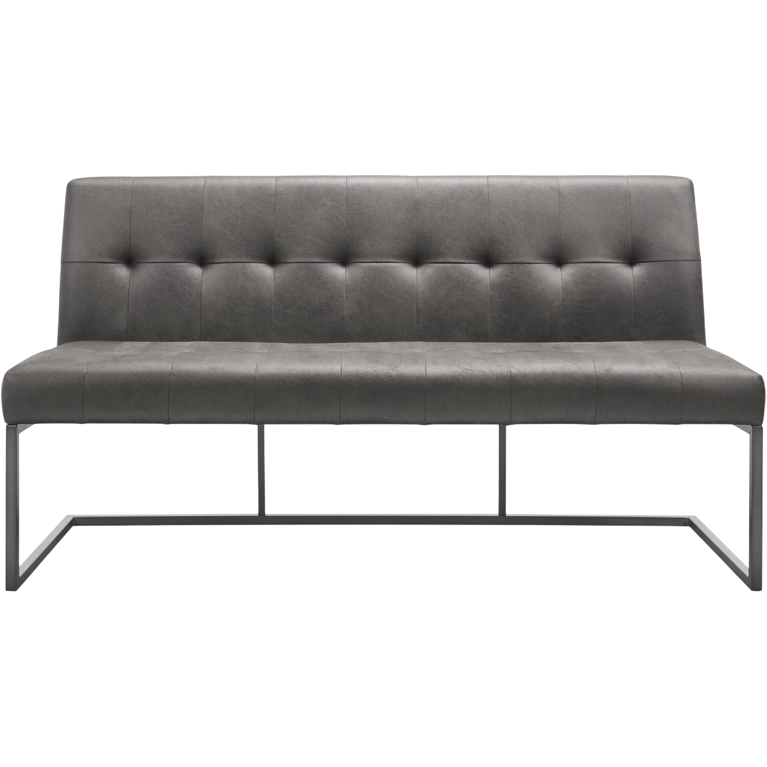 Eetkamerbank Oro 170 cm microleder donkergrijs