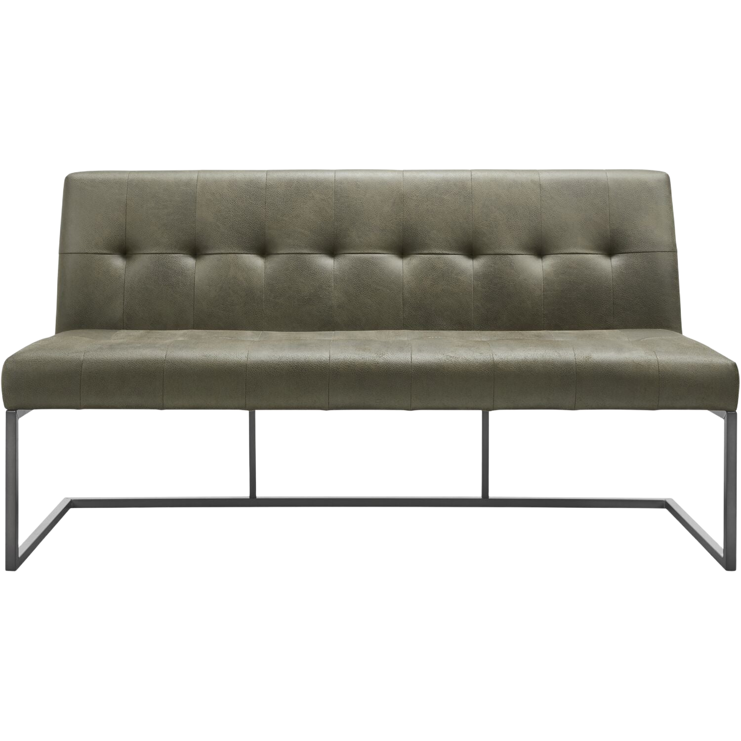 Eetkamerbank Oro 170 cm microleder groen