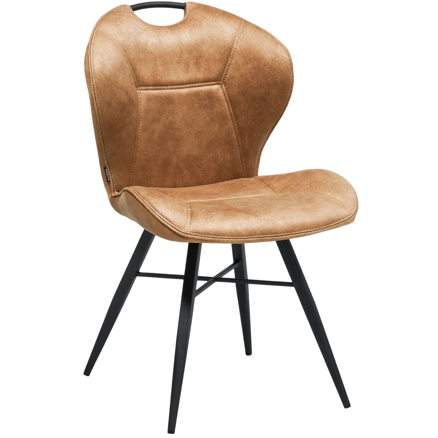 Eetkamerstoel Loana microvezel cognac